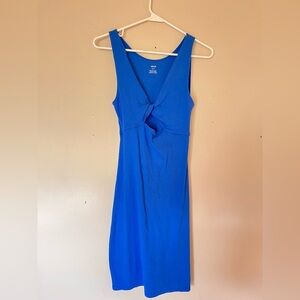 Aerie Blue Twist-Front Dress
